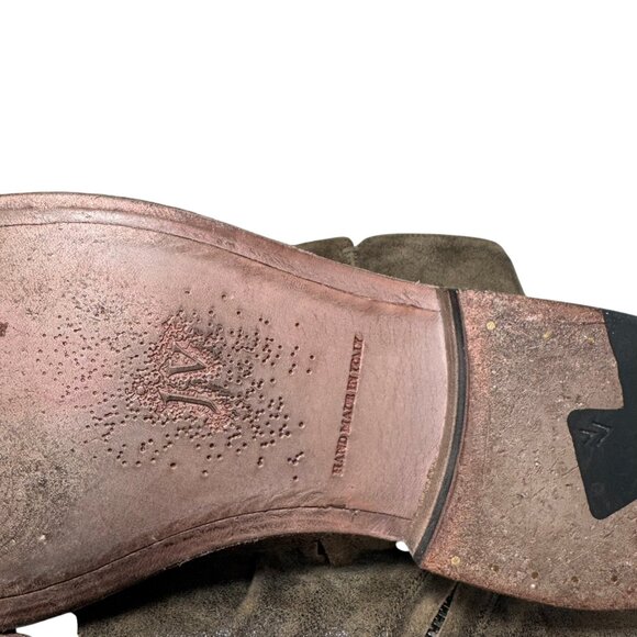 $698 John Varvatos Collection Morrison Sharpei Leather Boots Brown Khaki size 7 - Picture 11 of 11